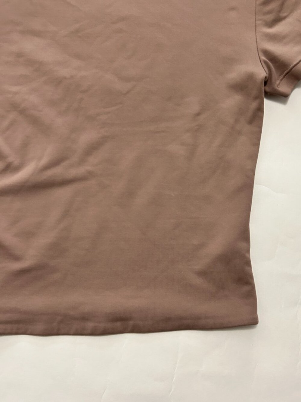 Aritzia Babaton Contour Crew Cropped Top T-Shirt Womens size S warm taupe - Picture 4 of 11